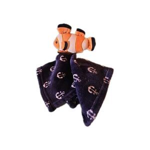 HB Hudson Baby Clown Fish Security Blanket 14×14 Plush Toy Like Fish In Water